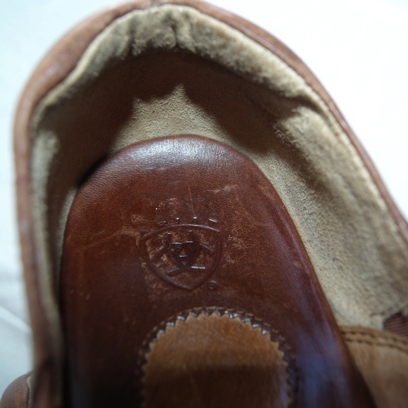 Ariat Women's Brown Leather Embellished Slip-On Clogs - Picture 4 of 11